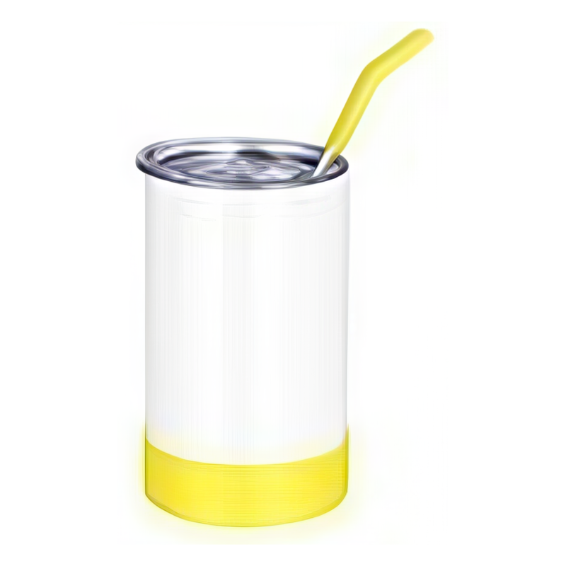Vaso 12oz - Con base de colores - Amarillo