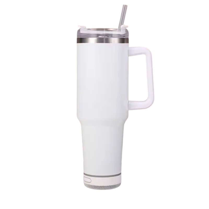 Vaso Viajero 40oz - (con altavoz) Blanco